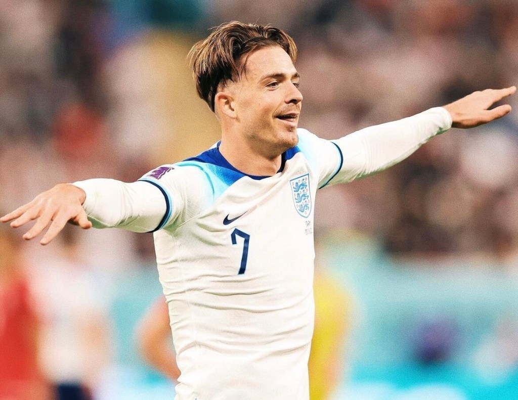 Jack Grealish does the worm celebration for cerebral palsy patient and England fan Finlay after scoring against Iran in the World Cup
