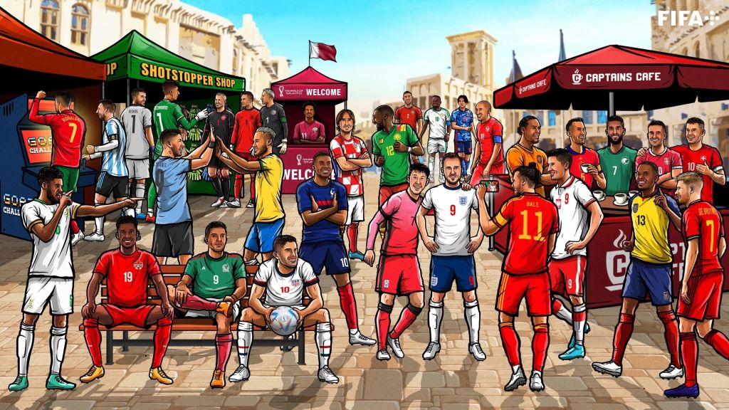 Football World Cup edit of the top stars from each participating country
