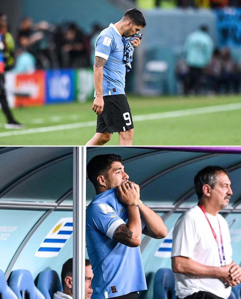 Suarez in tears against Ghana after being knocked out